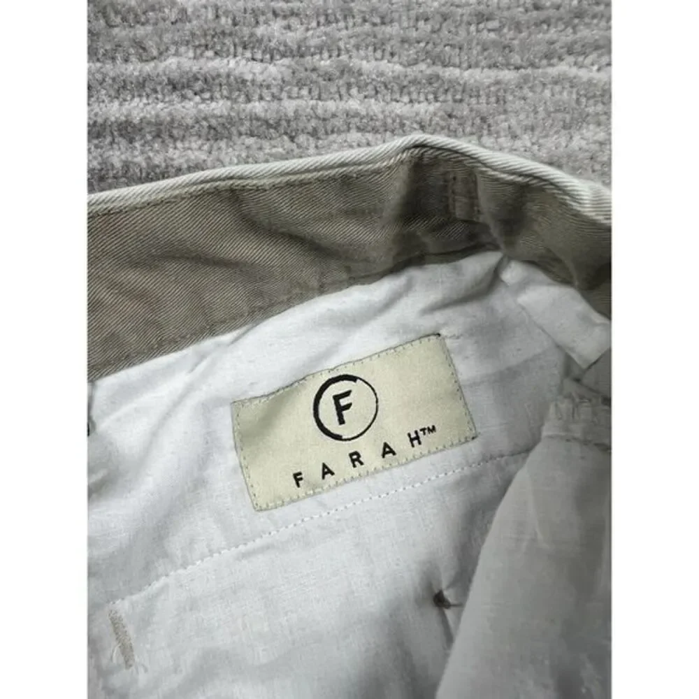 Farah Shorts Mens 40 Beige‎ Expandable Waist 100% Cotton Chino